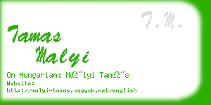 tamas malyi business card